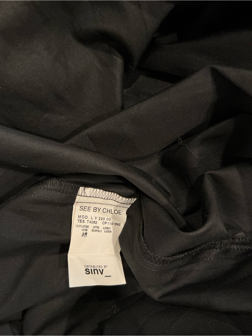 See By Chloe Black Short-Sleeve Shift Dress - Picture 14 of 14